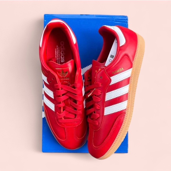 adidas Shoes - Adidas Samba Red and White Sneakers